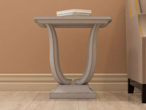 Modern Side Table 001 3D Model