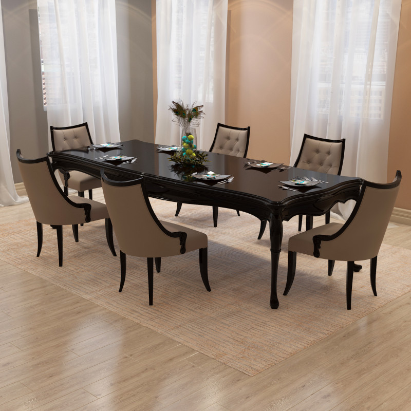 Dining Table 002 3D Модель .c4d .max .obj .3ds .fbx .stl .blend 