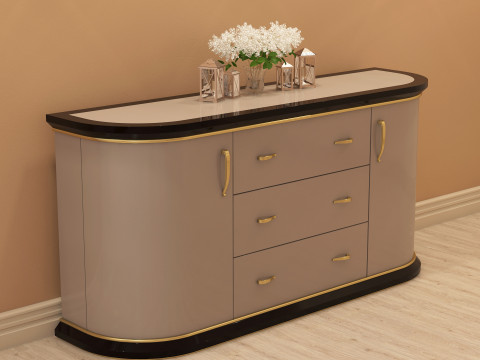 Modern Sideboard 002 3D Model
