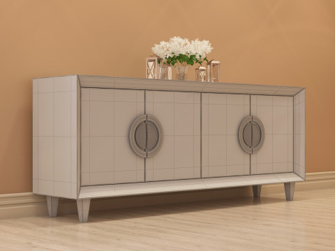 Modern Console Table 001 3D Model