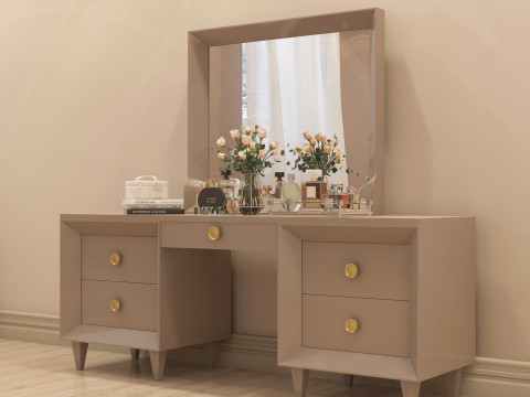 Modern Makeup Table 001 3Dモデル