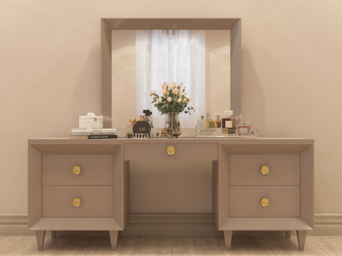 Modern Makeup Table 001 3Dモデル