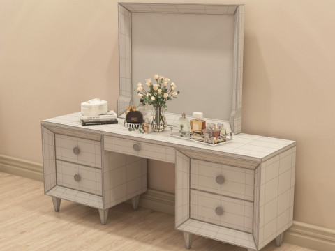 Modern Makeup Table 001 3Dモデル