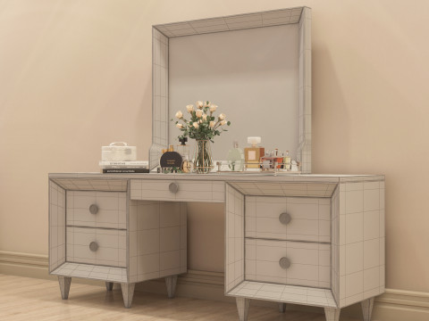 Modern Makeup Table 001 3Dモデル