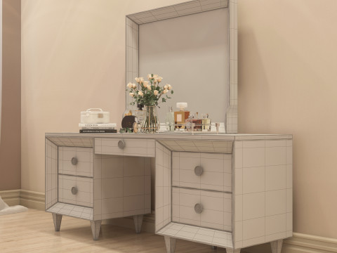 Modern Makeup Table 001 3Dモデル