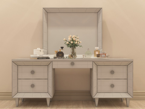 Modern Makeup Table 001 3Dモデル