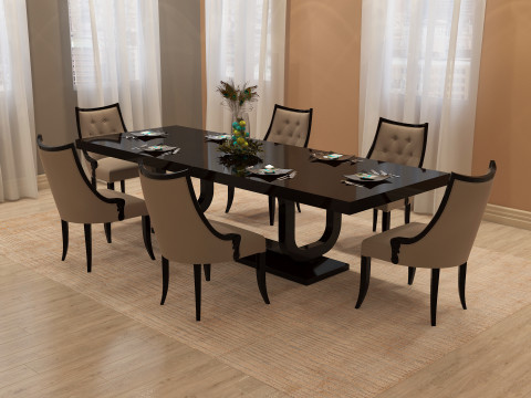 Dining Table 003 3D Model
