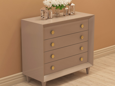 Modern Dresser 001 3D 模型