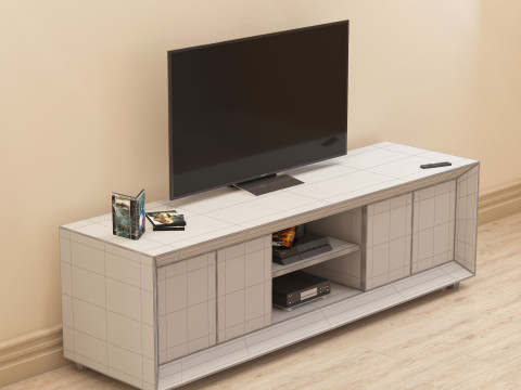 Modern TV Unit 002 Model 3D