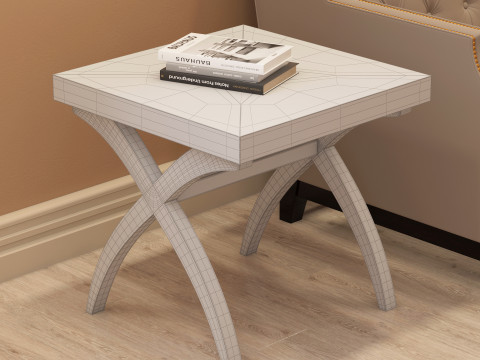 Modern Side Table 002 Modello 3D