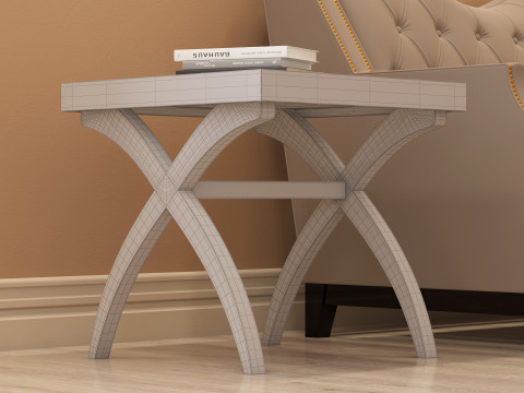 Modern Side Table 002 Modello 3D