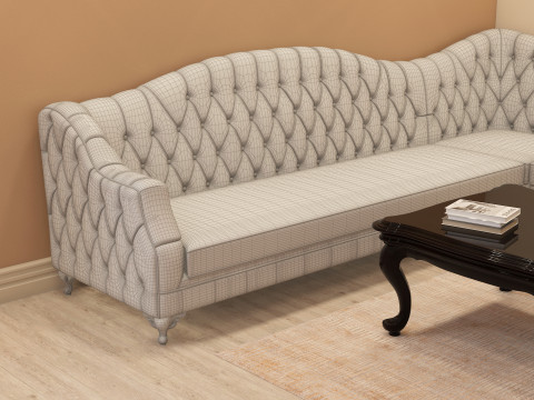 Chesterfield Corner Sofa 001 Modelo 3D