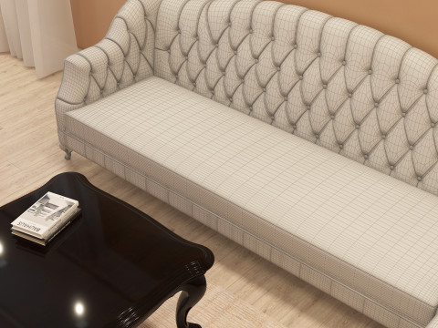 Chesterfield Corner Sofa 001 Modelo 3D