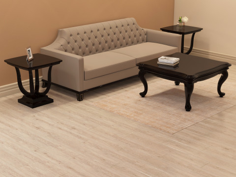 Chesterfield Fabric Sofa 002 3D Model