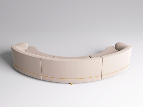 Fabric Round Sofa 001 Model 3D