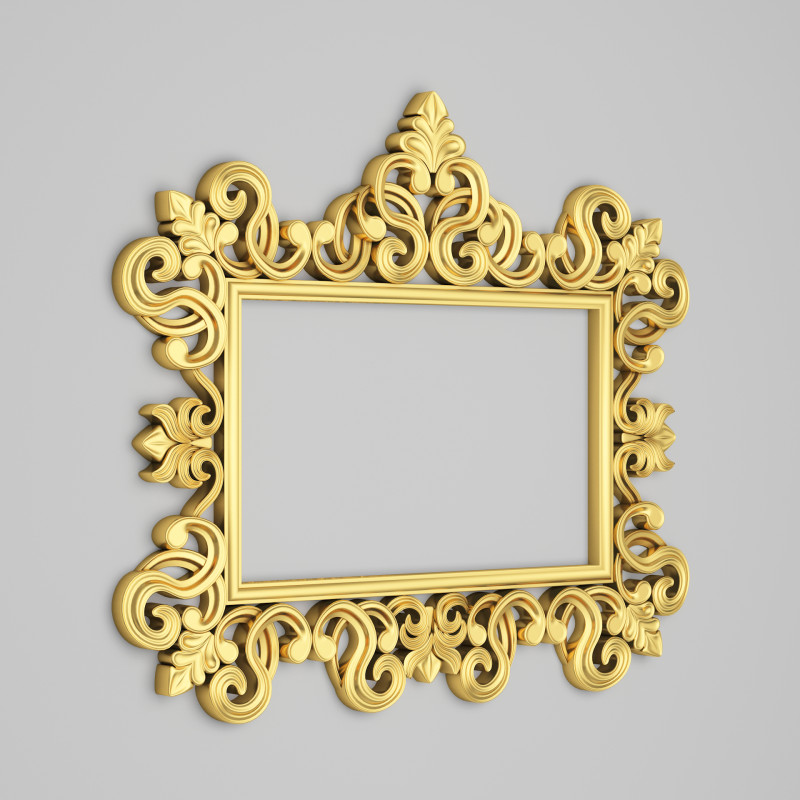 Classic Frame Mirror 010 Modello 3D .c4d .max .obj .3ds .fbx .stl .blend 