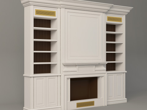 Classic Bookcase 001 3Dモデル