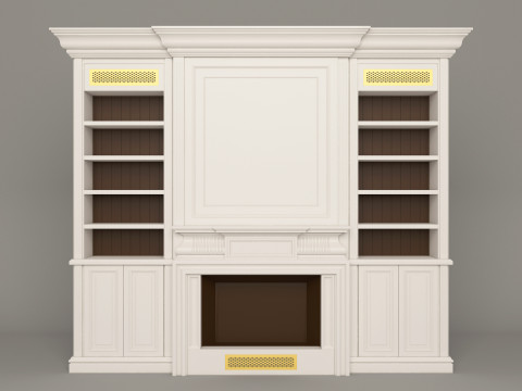 Classic Bookcase 001 Modelo 3D