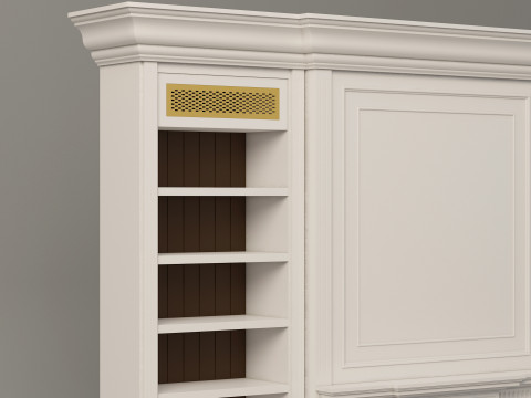 Classic Bookcase 001 Modelo 3D