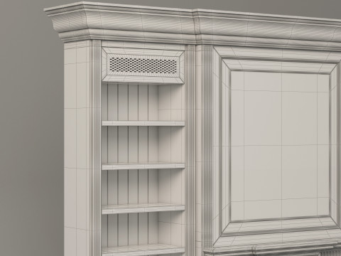 Classic Bookcase 001 Modelo 3D