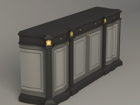 Classic Office Console 001 3D 모델
