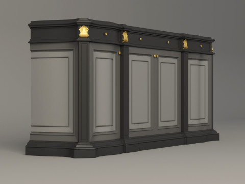 Classic Office Console 001 3D 모델