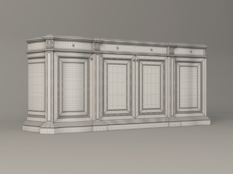 Classic Office Console 001 3D 모델