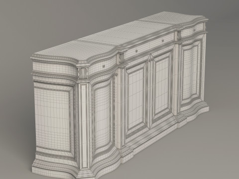 Classic Office Console 001 3D 모델