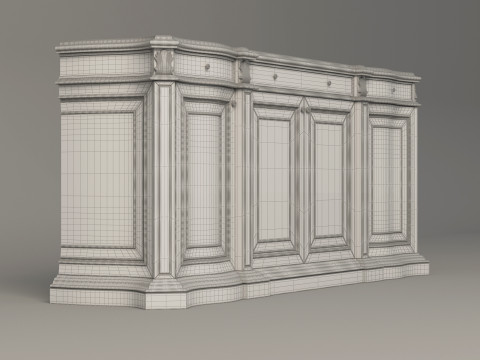 Classic Office Console 001 3D 모델
