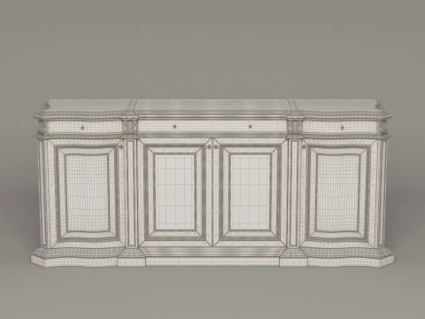 Classic Office Console 001 3D 모델