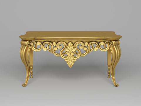 Classic Console Table 001 3D Model