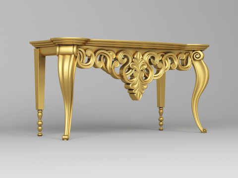 Classic Console Table 001 3D Model