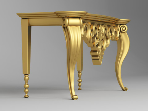 Classic Console Table 001 3D Model