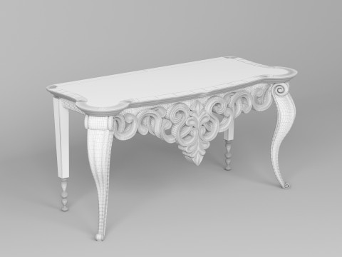 Classic Console Table 001 3D Model