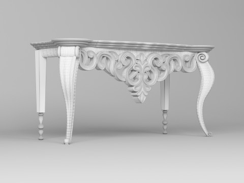 Classic Console Table 001 3D Model