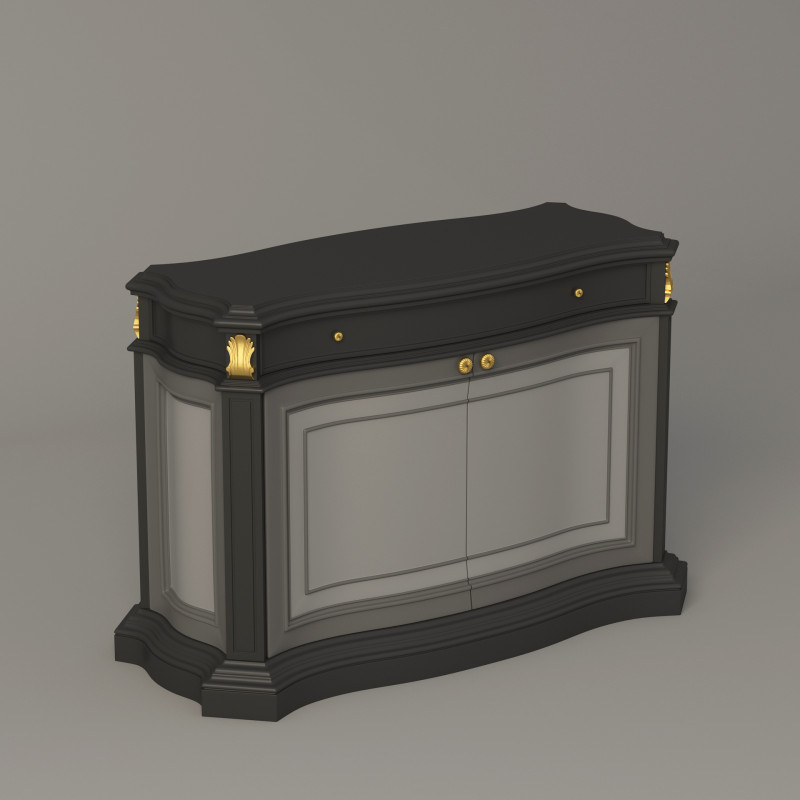 Classic Office Cupboard 001 Model 3D .c4d .max .obj .3ds .fbx .stl .blend 
