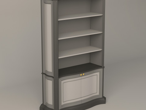 Classic Book Shelf 001 3D Model