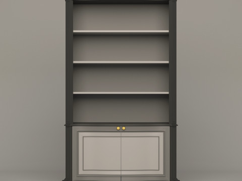 Classic Book Shelf 001 3D Model