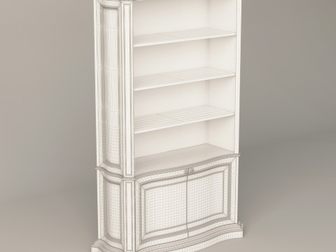 Classic Book Shelf 001 3D Model