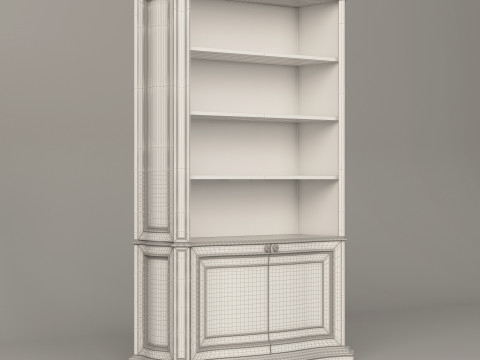 Classic Book Shelf 001 3D Model