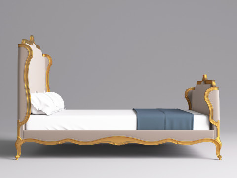 Classic Bed 001 3D Model
