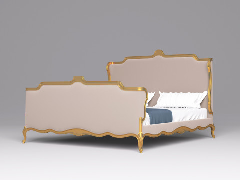 Classic Bed 001 3D Model