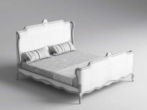 Classic Bed 001 3D Model