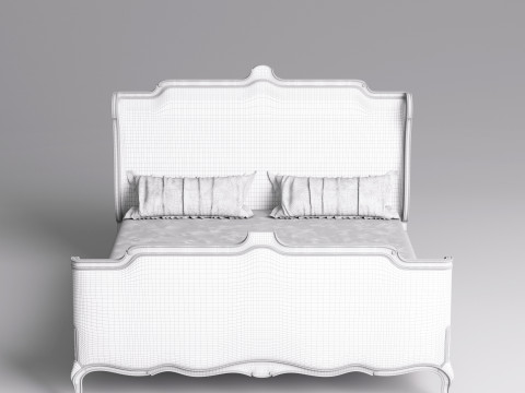 Classic Bed 001 3D Model