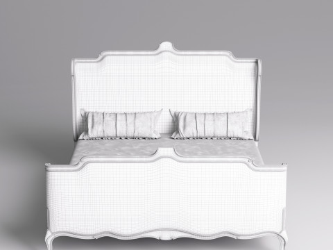 Classic Bed 001 3D Model
