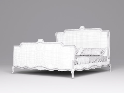 Classic Bed 001 3D Model
