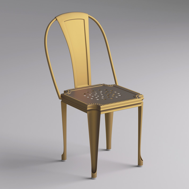 Kitchen Chair 006 3D Model .c4d .max .obj .3ds .fbx .stl .blend 
