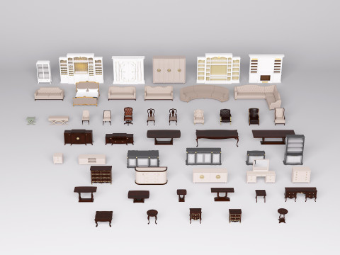 Collection Of 50 Furniture Models Part 1 Modelo 3D