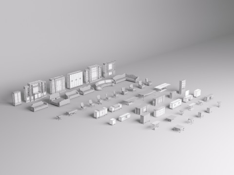 Collection Of 50 Furniture Models Part 1 Modelo 3D