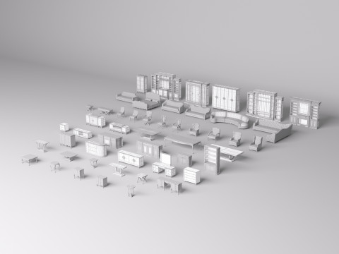 Collection Of 50 Furniture Models Part 1 Modelo 3D